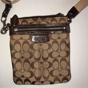 Coach Black/Khaki Cross Body Bag
